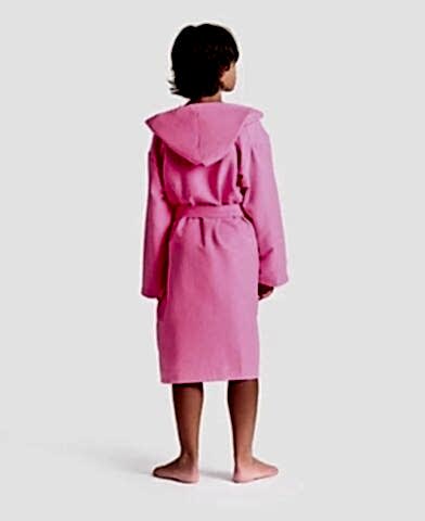 ARENA ZEAL JR ROBE/SHOCKING PINK-WHITE ÇOCUK BORNOZU