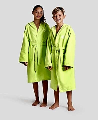 ARENA ZEAL JR ROBE/ARCTIC LIME-WHITE ÇOCUK BORNOZU