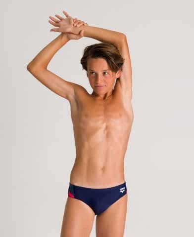 B REN JR BRIE ERKEK ÇOCUK YÜZÜCÜ MAYOSU / NAVY-SHARK-FLUO RED