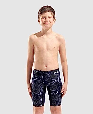 BOY'S ARENA FIREFLOW SWIM JAMMER/BLACK TEAM BLACK