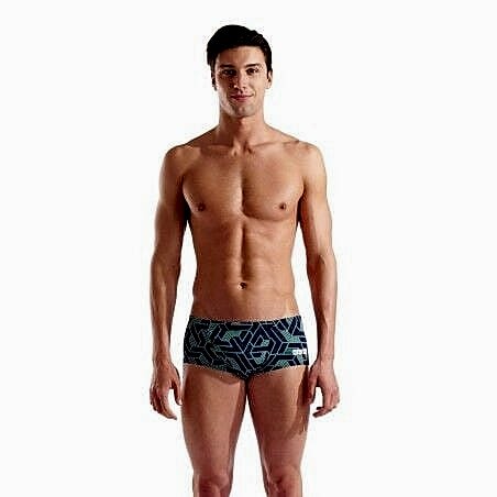 MEN'S ARENA ESCAPE SWIM LOW WAIST SHORT/BLUE GREEN